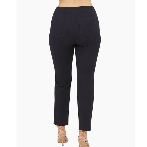 Spanx Polished Slim Fit Ankle Pants Black Size L Minimalist Contemporary Work - Picture 4 of 8